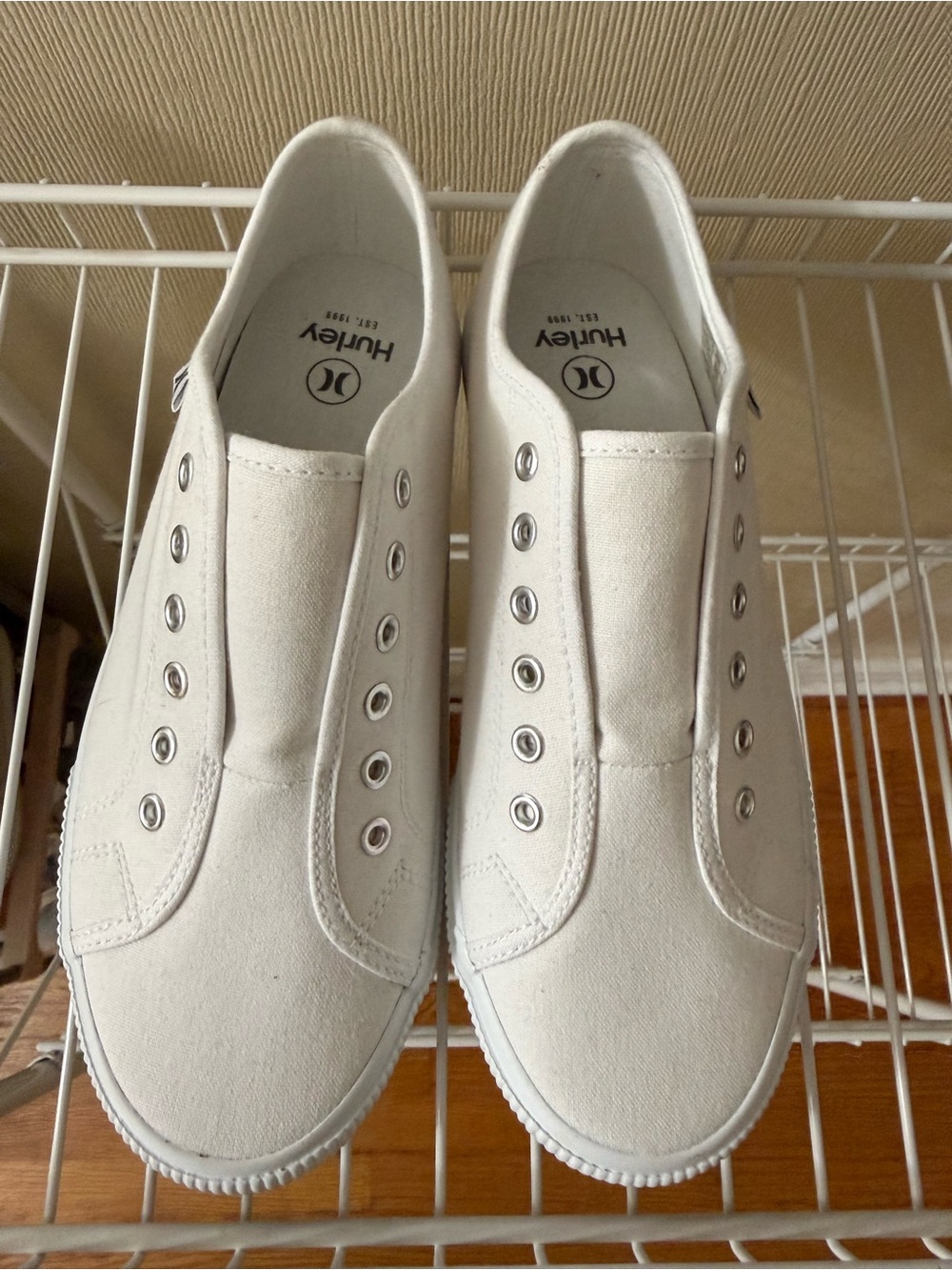 Hurley Women’s Slip-On Canvas Sneakers in White